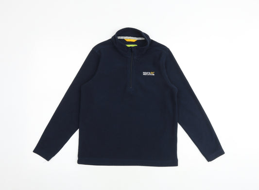 Regatta Boys Blue Polyester Pullover Sweatshirt Size 11-12 Years Zip