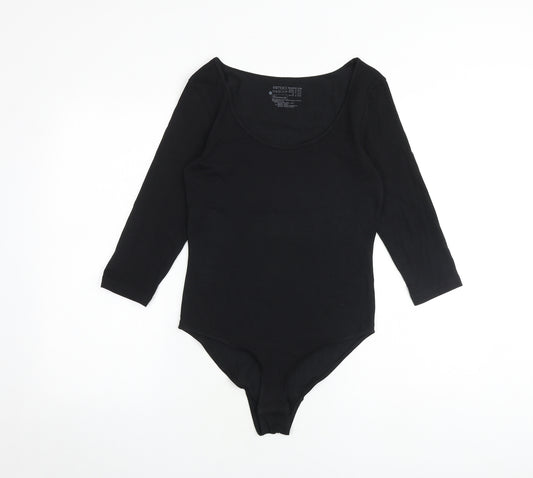 ESMARA Womens Black Cotton Bodysuit One-Piece Size 12 Snap - Size 12-14