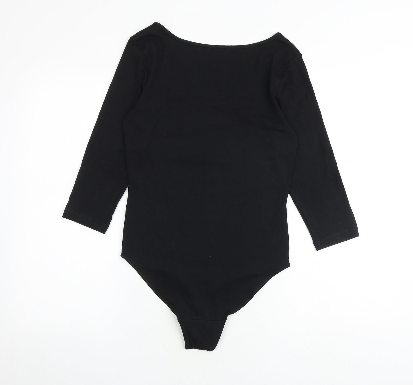 ESMARA Womens Black Cotton Bodysuit One-Piece Size 12 Snap - Size 12-14