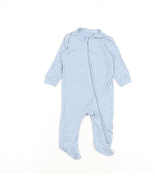 Milkberry Baby Blue Viscose Babygrow One-Piece Size 0-3 Months Zip