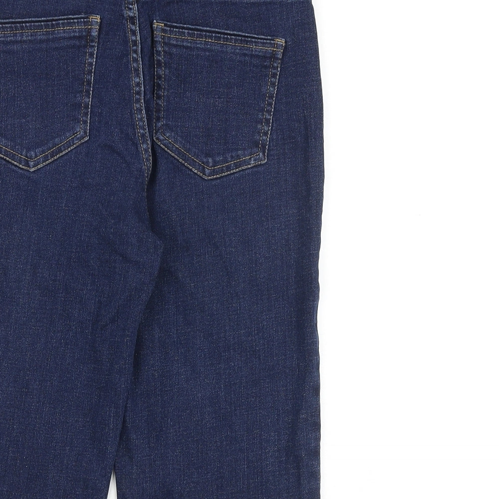 F&F Womens Blue Cotton Skimmer Shorts Size 8 L13 in Regular Zip