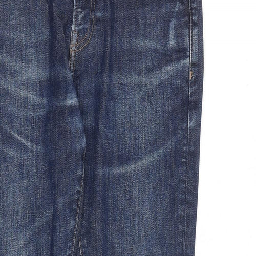 Gap Mens Blue Cotton Straight Jeans Size 28 in L28 in Regular Zip