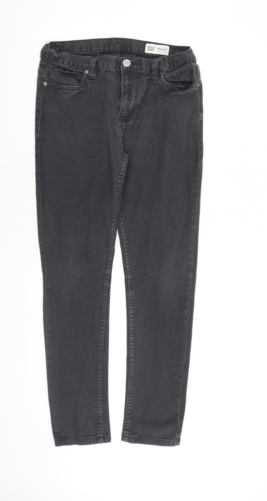 Denim & Co. Mens Grey Cotton Skinny Jeans Size 32 in L32 in Slim Zip