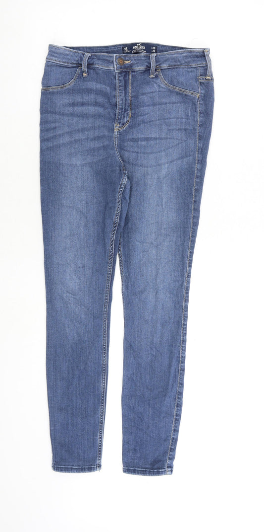Hollister Womens Blue Cotton Skinny Jeans Size 29 in L28 in Slim Zip