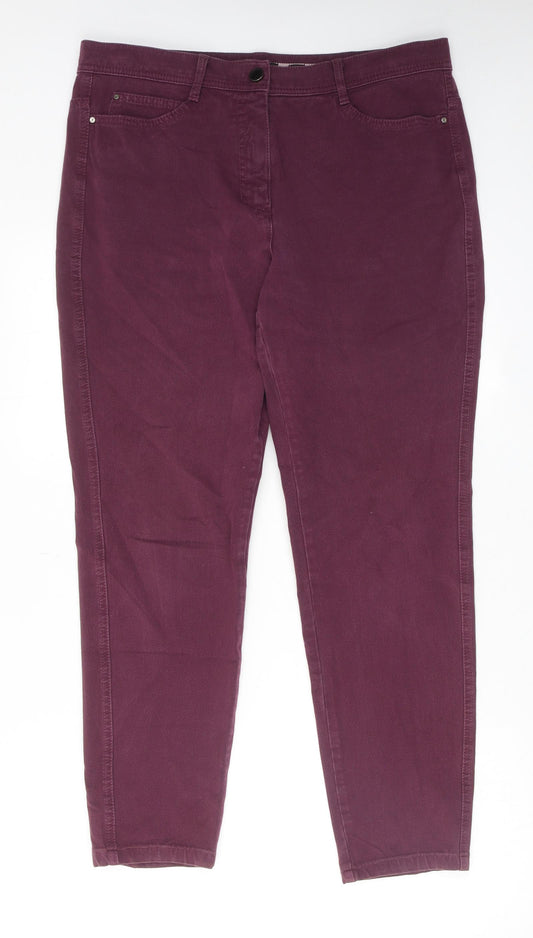 Olsen Womens Red Cotton Skinny Jeans Size 16 L28 in Regular Zip