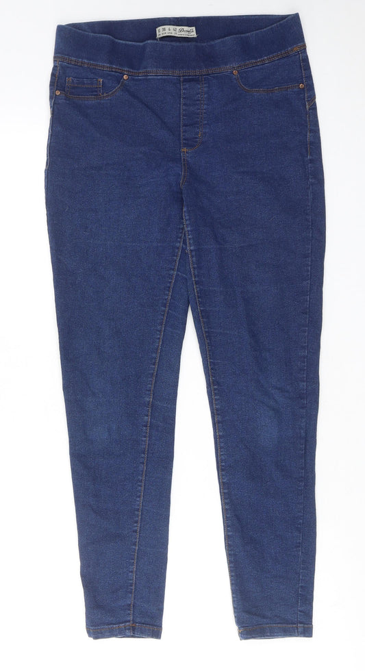 Denim & Co. Womens Blue Cotton Jegging Jeans Size 10 L25 in Regular
