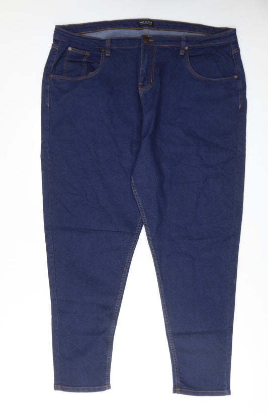 PINK CLOVE Womens Blue Cotton Skinny Jeans Size 24 L28 in Regular Zip