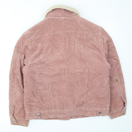 Topshop Womens Pink Jacket Size 10 Button