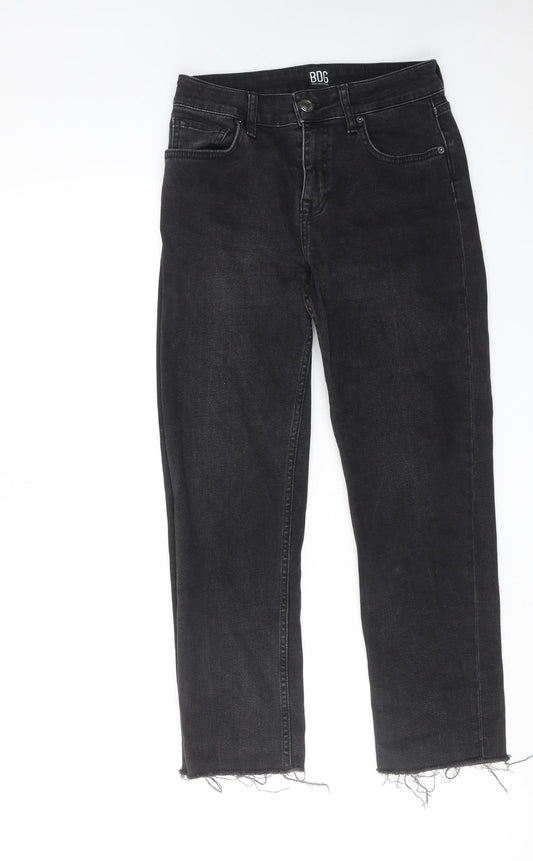 BDG Womens Black Cotton Straight Jeans Size 27 in L32 in Regular Zip - Frayed Hem