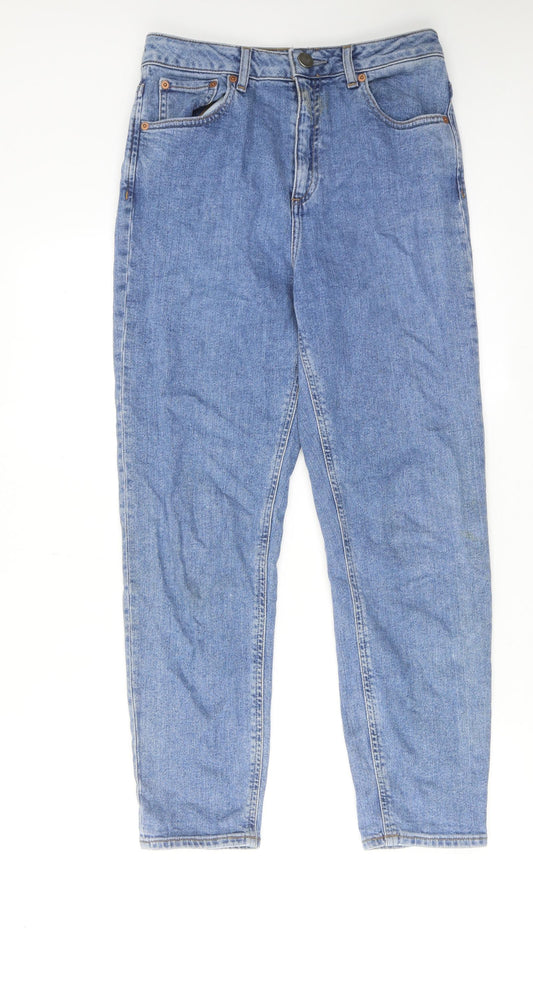ASOS Womens Blue Cotton Tapered Jeans Size 28 in L30 in Regular Zip