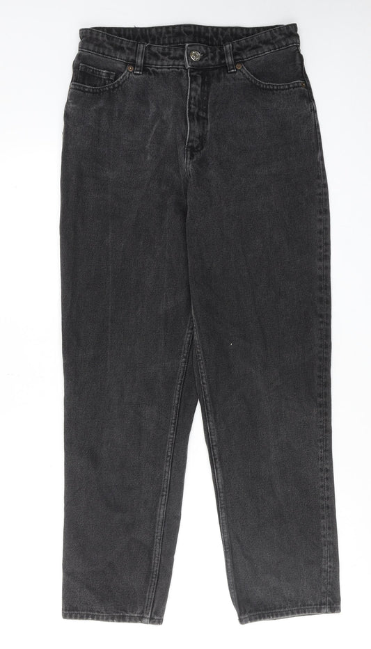 Monki Womens Black Cotton Mom Jeans Size 28 in L28 in Regular Zip