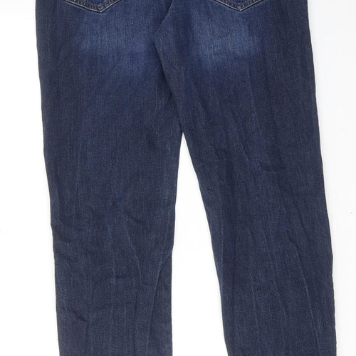 Bench Mens Blue Cotton Straight Jeans Size 34 in L32 in Regular Zip