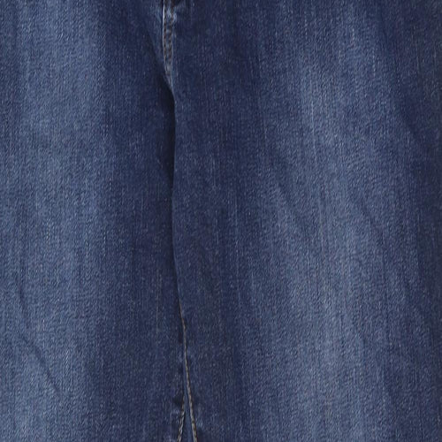 Bench Mens Blue Cotton Straight Jeans Size 34 in L32 in Regular Zip