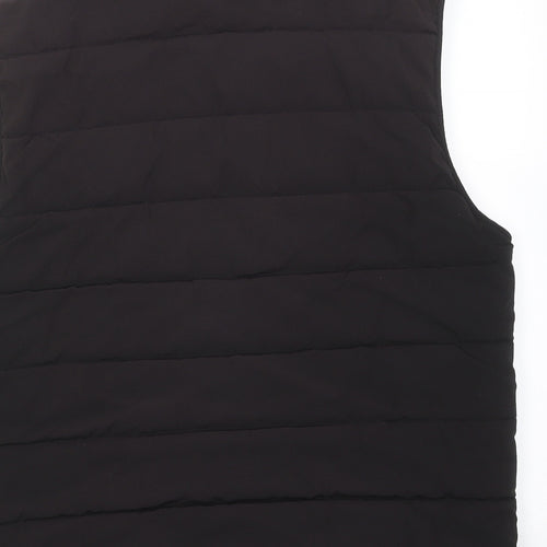 Zara Mens Black Gilet Jacket Size S Button