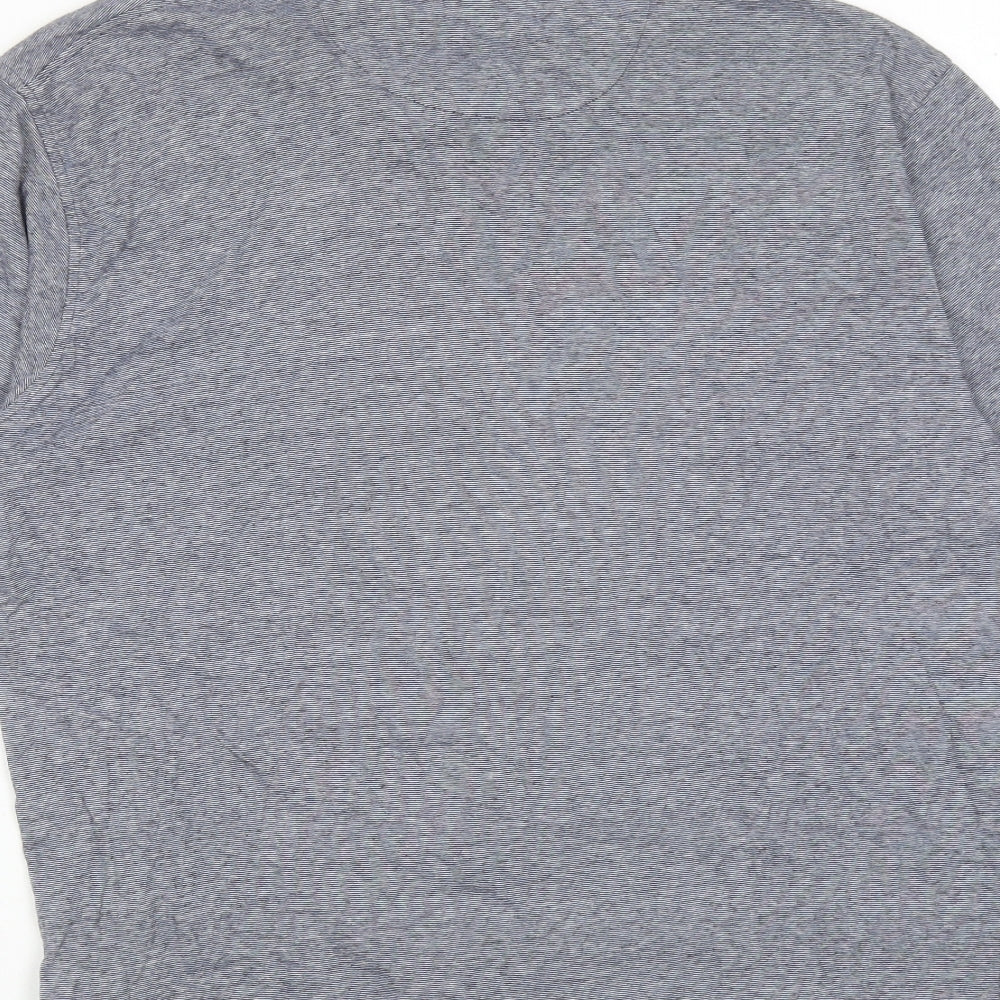 James Pringle Mens Blue Cotton T-Shirt Size M Round Neck