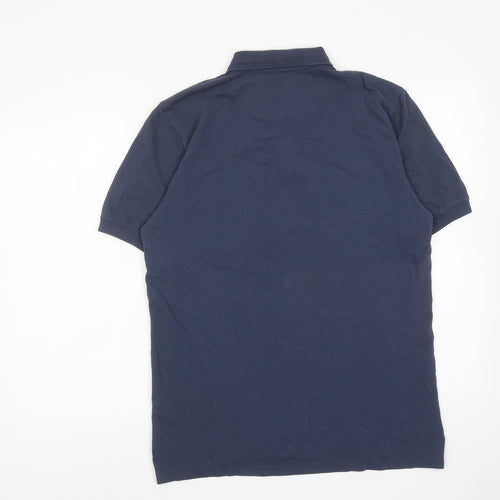 Oliver Sweeney Mens Blue Cotton Polo Size M Collared Button