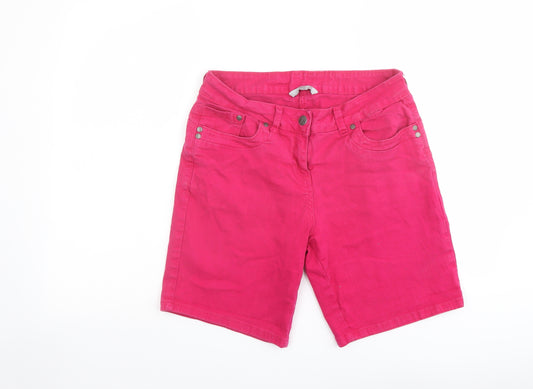 TU Womens Pink Cotton Skimmer Shorts Size 12 L9 in Regular Button