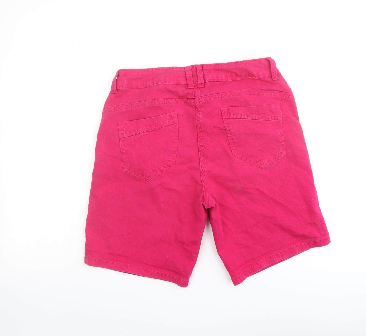 TU Womens Pink Cotton Skimmer Shorts Size 12 L9 in Regular Button