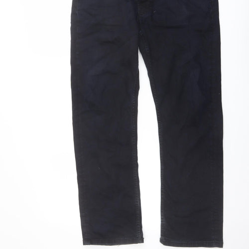 Firetrap Mens Blue Cotton Straight Jeans Size 34 in L29 in Regular Button