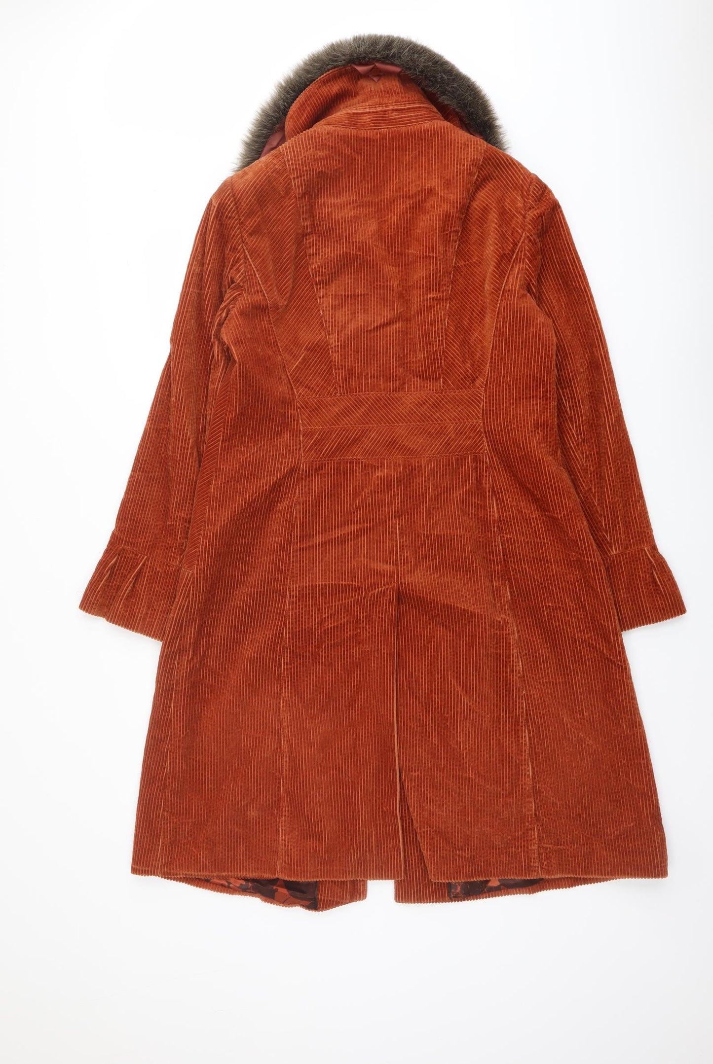 Per Una Womens Red Overcoat Coat Size 12 Button