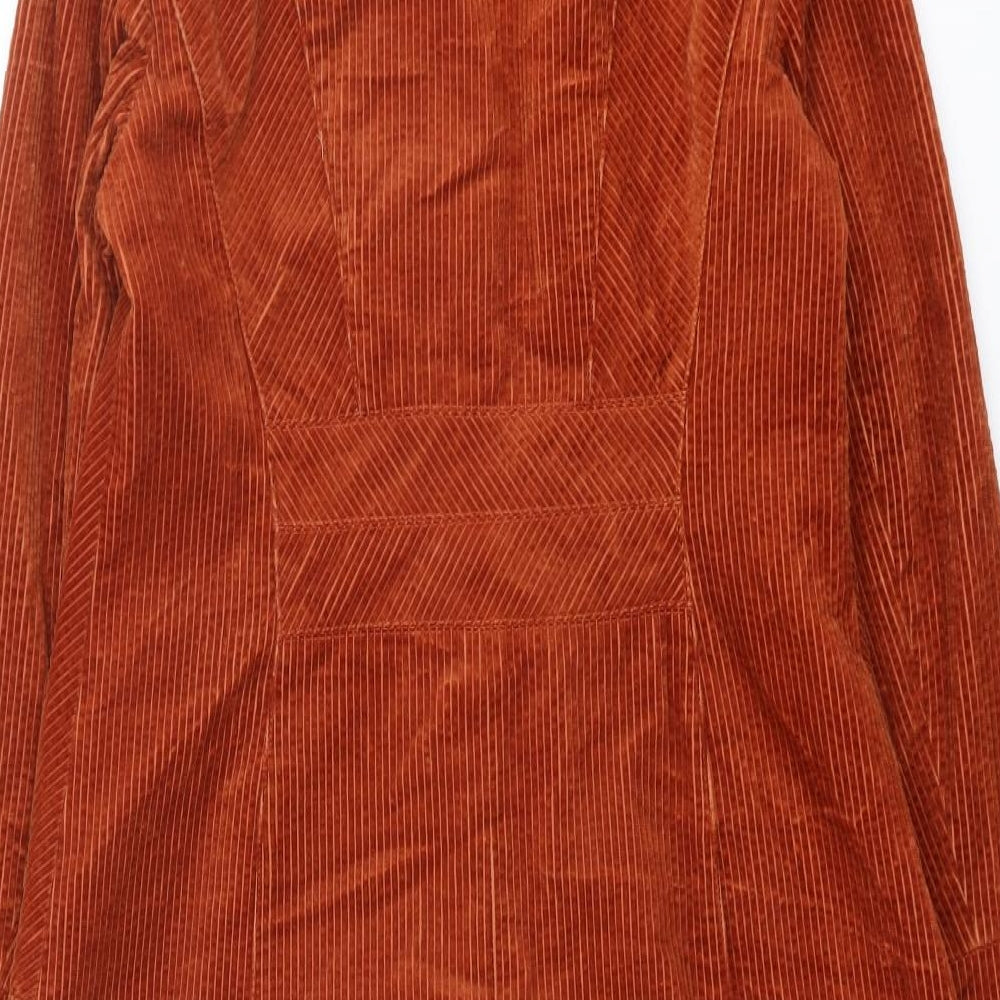 Per Una Womens Red Overcoat Coat Size 12 Button