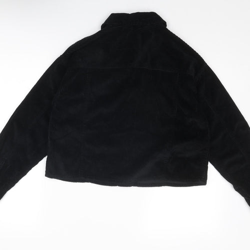 River Island Womens Black Jacket Size 10 Snap