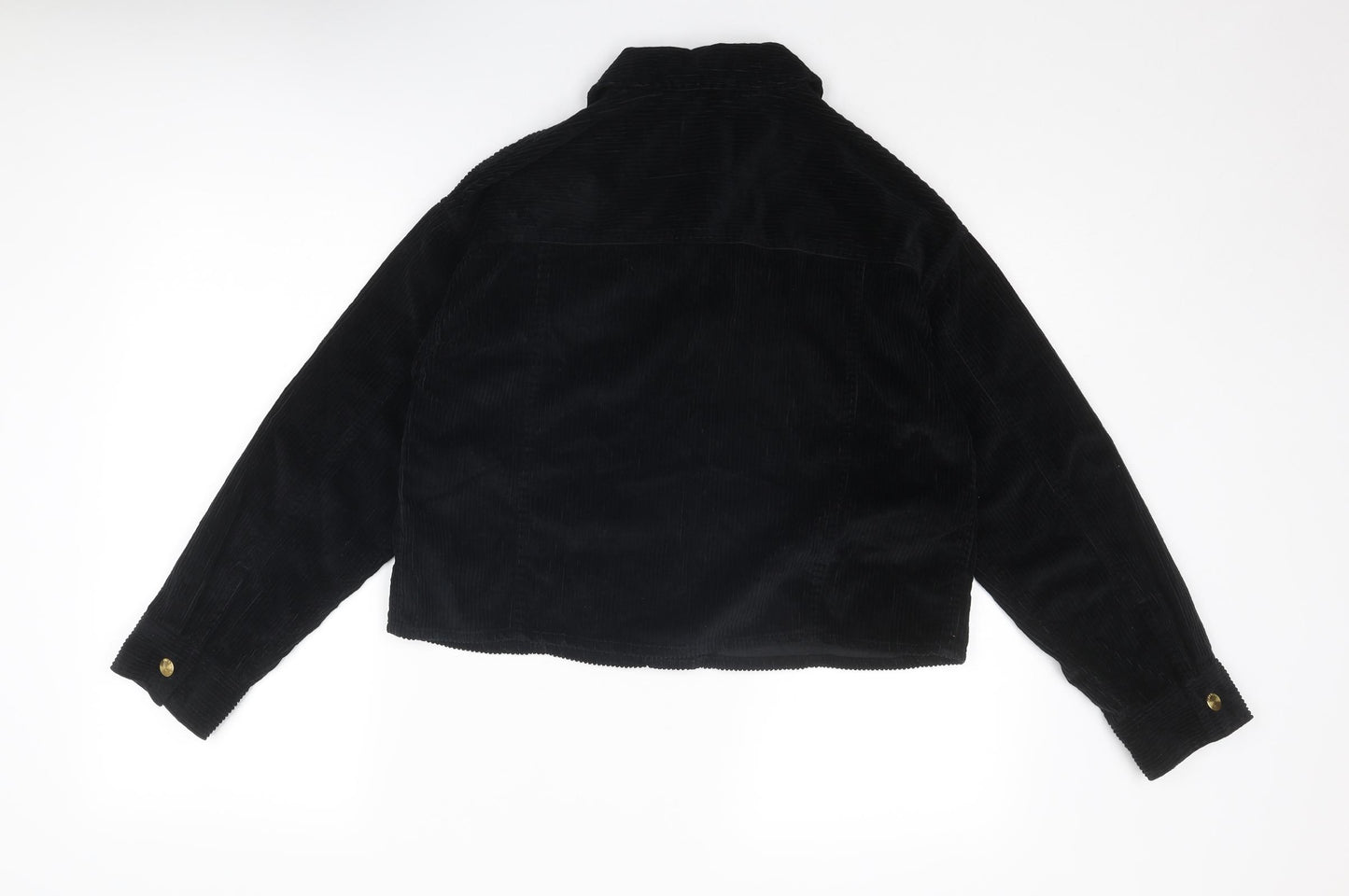 River Island Womens Black Jacket Size 10 Snap