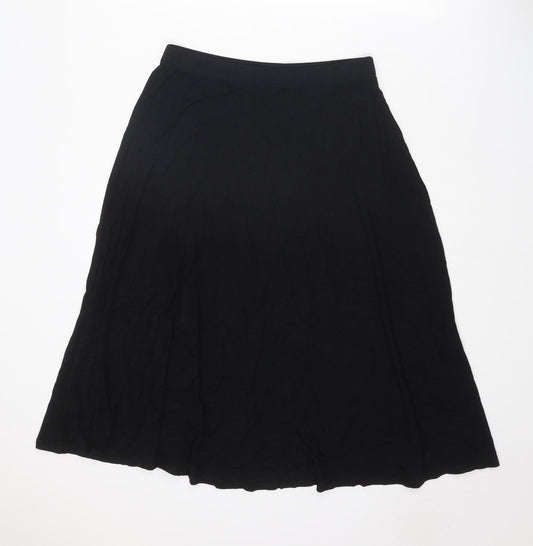 Boden Womens Black Viscose Swing Skirt Size 12