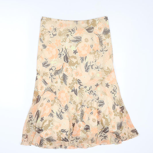 Marks and Spencer Womens Multicoloured Floral Polyester Swing Skirt Size 10