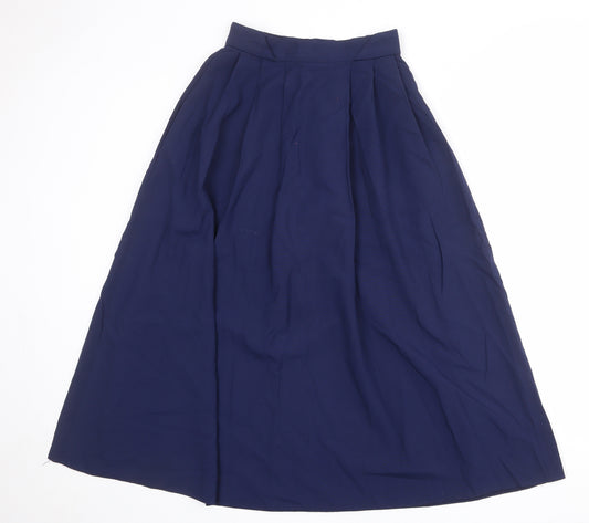 Solo Womens Blue Polyester Tulip Skirt Size 10 Zip