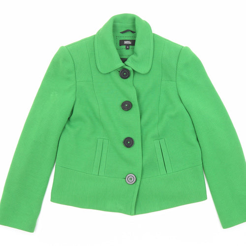Marks and Spencer Womens Green Jacket Size 14 Button