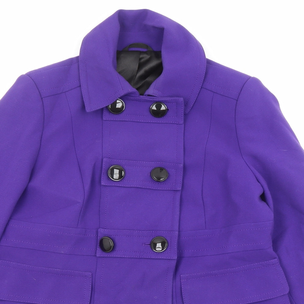 Marks and Spencer Womens Purple Jacket Size 14 Button