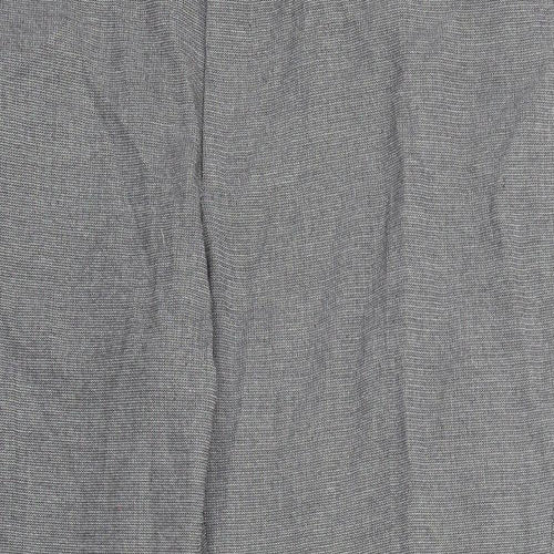 Marks and Spencer Mens Grey Polyester Trousers Size 44 in L29 in Regular Zip