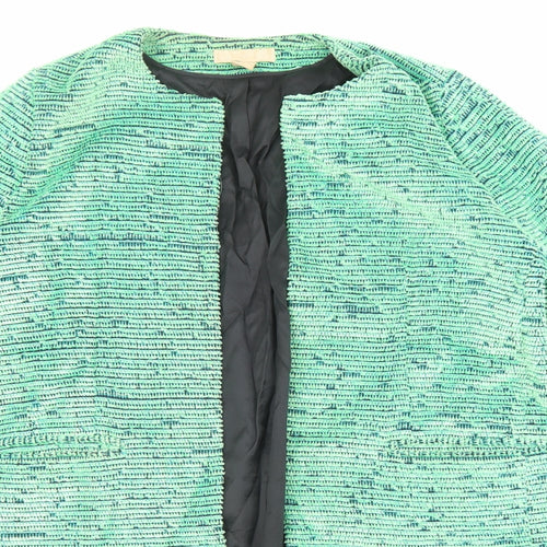 H&M Womens Green Overcoat Coat Size 10 - Textured