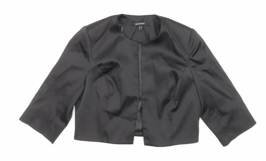 Montique Womens Black Jacket Blazer Size 10