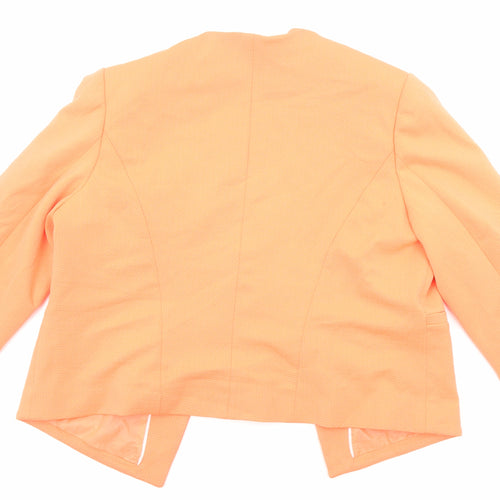 Principles Womens Orange Jacket Blazer Size 18