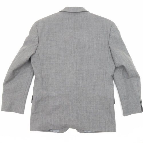 REMUS Mens Grey Polyester Jacket Suit Jacket Size 38 Regular