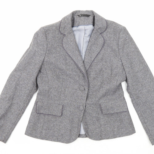 BHS Womens Grey Jacket Blazer Size 12 Button