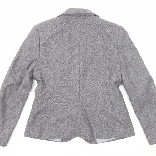 BHS Womens Grey Jacket Blazer Size 12 Button