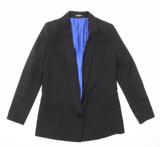 Missguided Womens Black Polyester Jacket Suit Jacket Size 8