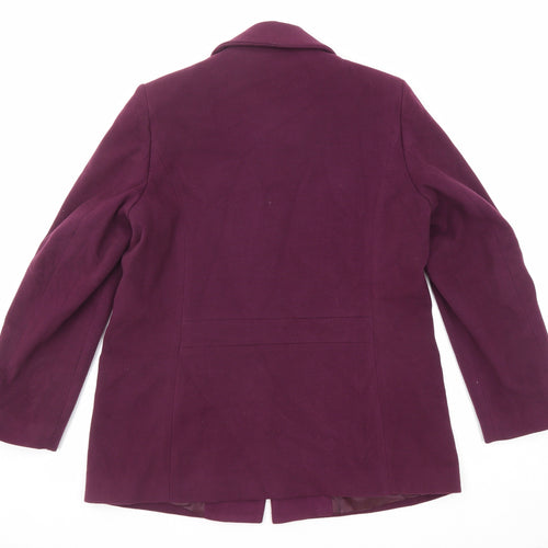Classics Womens Purple Jacket Size 12 Button