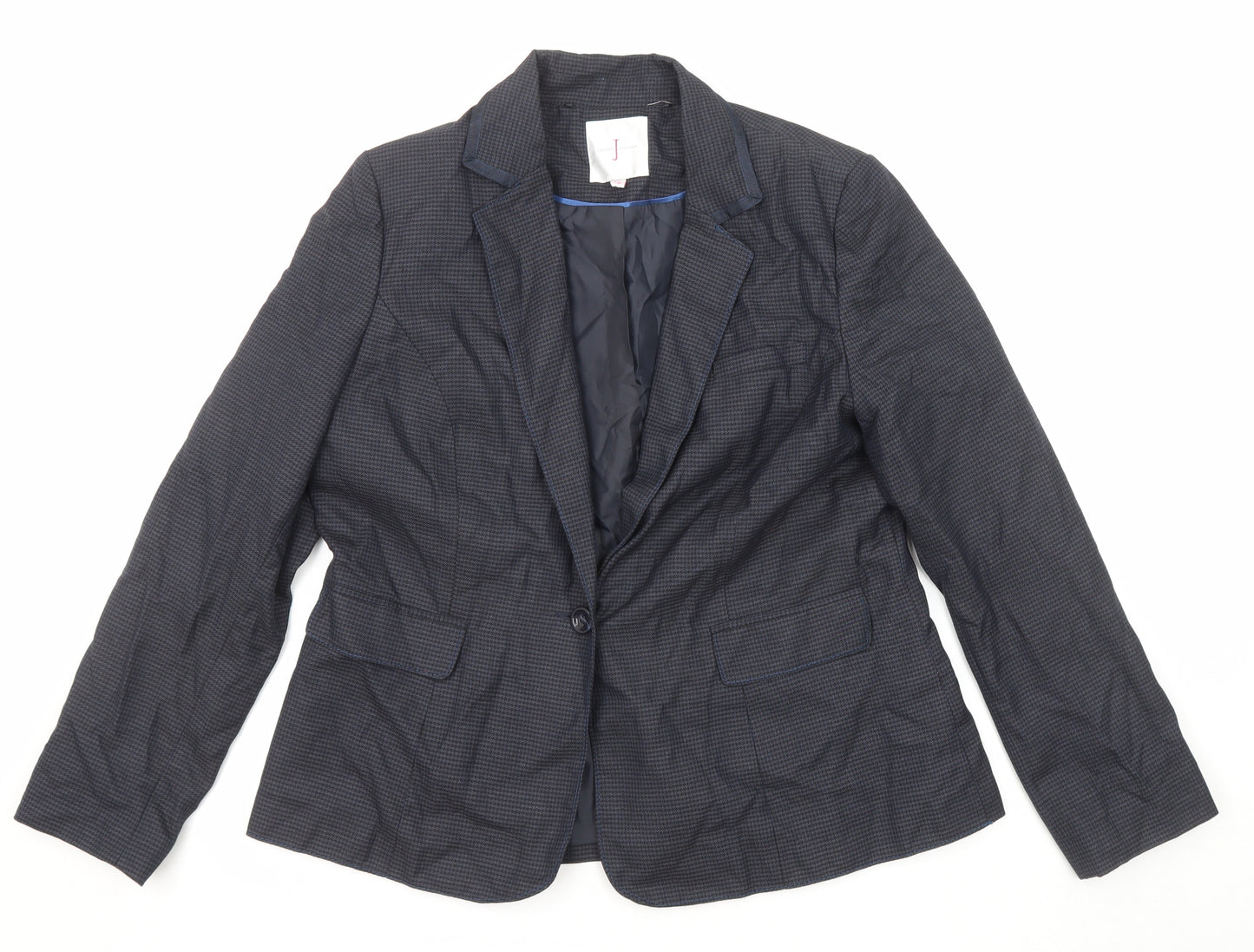 Jasper Conran Womens Blue Polyester Jacket Suit Jacket Size 16