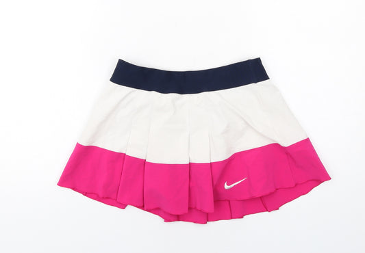 Nike Womens Multicoloured Colourblock Polyester Athletic Skirt Size S Regular Pull On