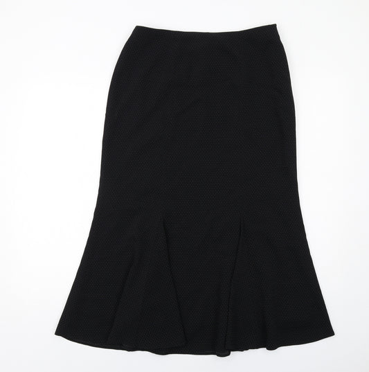 Alex & Co Womens Black Acetate Maxi Skirt Size 12 Zip