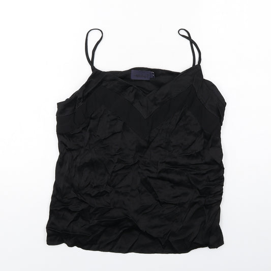 Mint Velvet Womens Black Viscose Camisole Tank Size 14 V-Neck