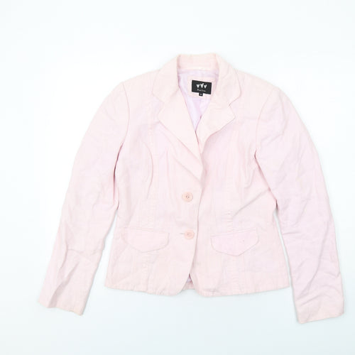 Per Una Womens Pink Jacket Blazer Size 10 Button