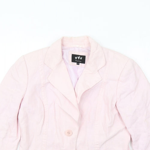 Per Una Womens Pink Jacket Blazer Size 10 Button