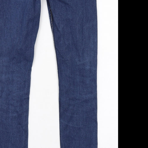 French Connection Mens Blue Cotton Skinny Jeans Size 34 in L32 in Regular Zip