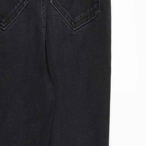 Boden Womens Black Cotton Straight Jeans Size 14 L30 in Regular Zip