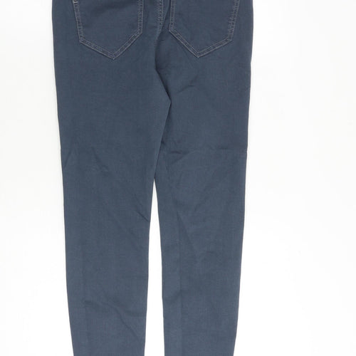 River Island Womens Blue Cotton Skinny Jeans Size 12 L26 in Regular Zip